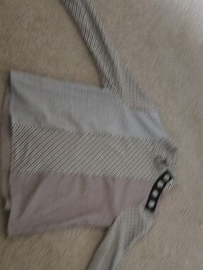 Zara Woman Checked Blazer in Beige, Black and Brown